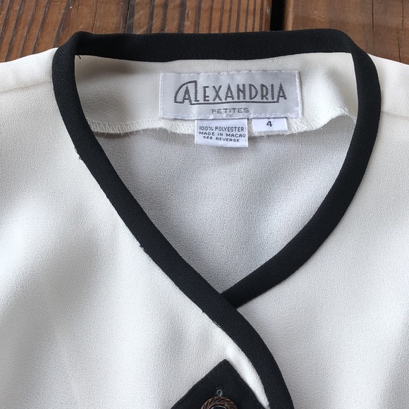 Vintage Alexandria Petites Career Blouse-4 - Picture 3 of 7